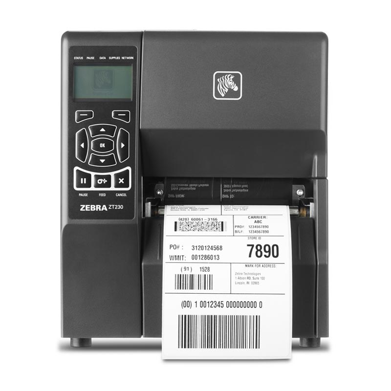 斑马ZEBRA ZT230条码机200/300DPI电子面单不干胶标签帖纸打印机