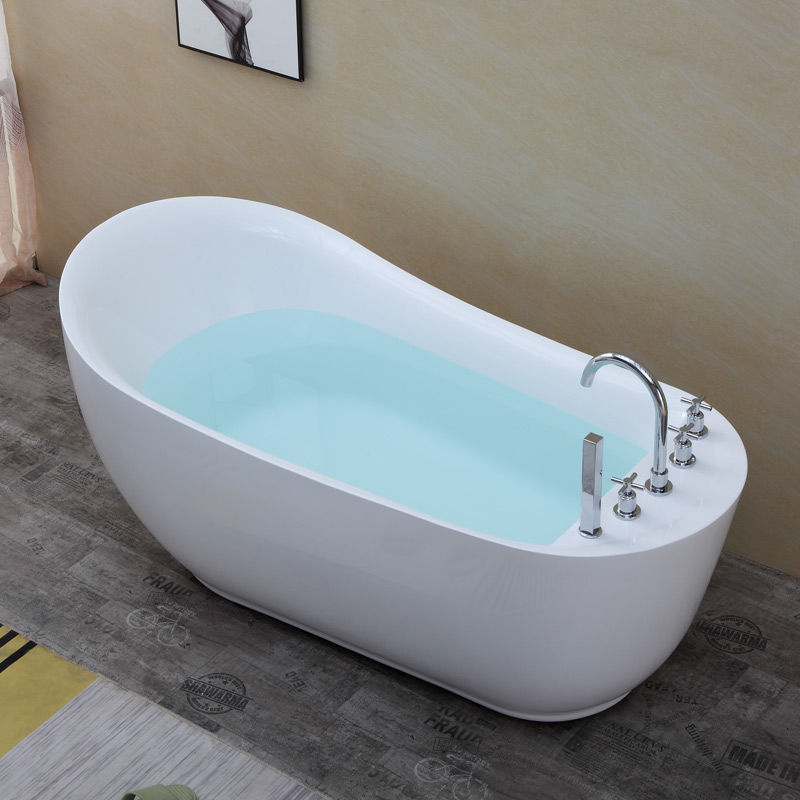 新品独立式浴缸家用成人亚克力浴盆一体欧式贵妃浴池1.8米大浴缸